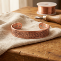 Agatha engraved lettering copper cuff