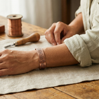 Agatha copper cuff engraving detail