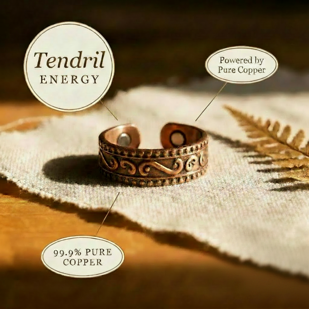 Albinia copper ring close up