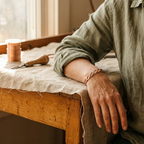 Cordelia copper bracelet stone detail