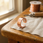 Edmund smooth copper band ring