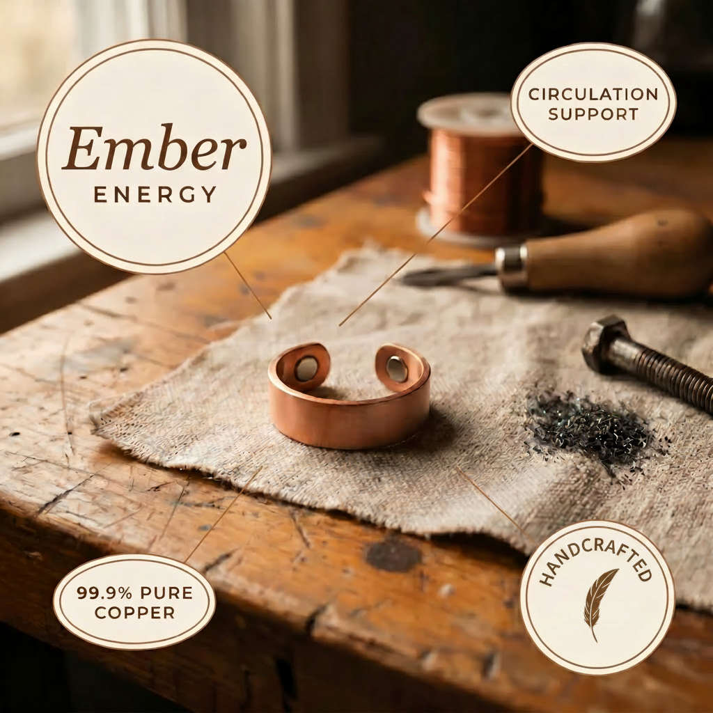 Edmund copper ring close up