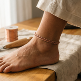 Emmeline - Hand-Woven Copper Anklet