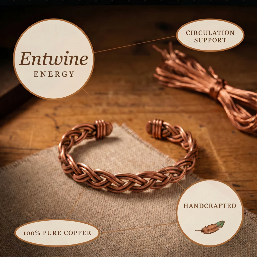 Emmeline copper anklet close up