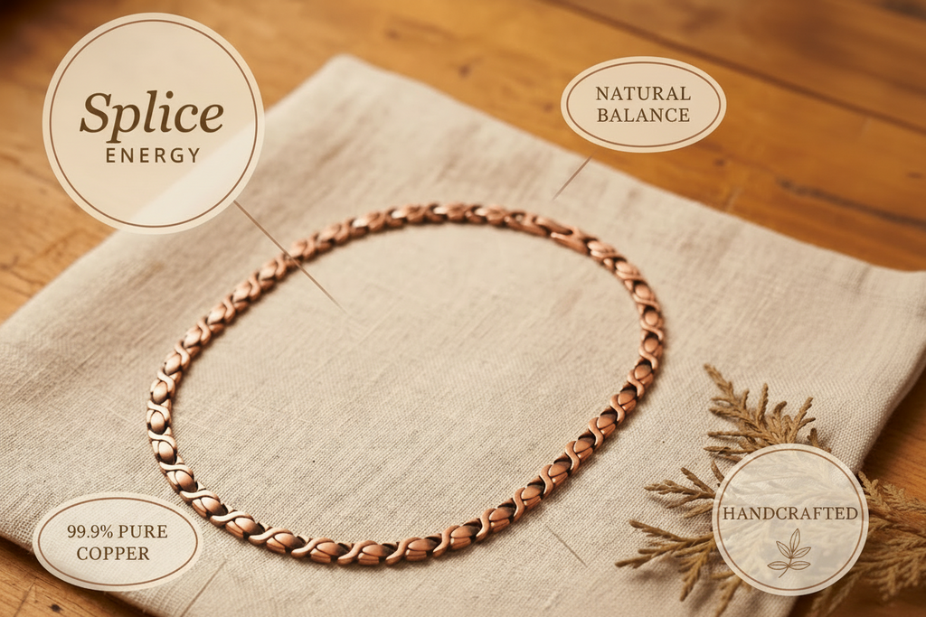 Esme copper necklace close up