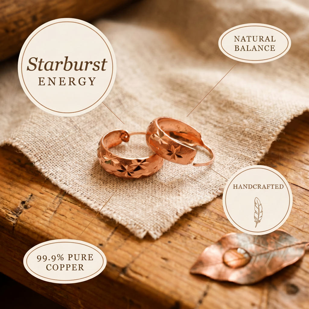 Evelyn copper earrings close up