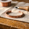 Frederica stamped heart copper bracelet