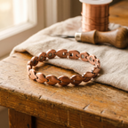 Georgiana copper anklet panel detail