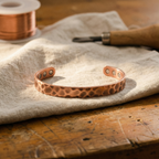 Gwendolen textured copper cuff