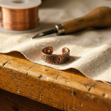 Honoria - Green Stone Copper Ring