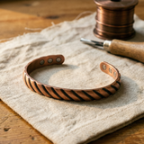 Isabella - Ridged Copper Cuff