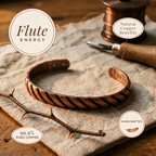 Isabella copper cuff worn on the wrist