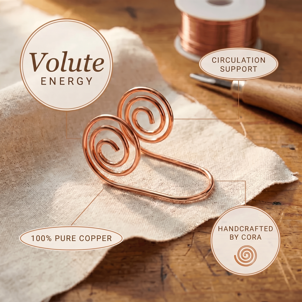 Juliet copper hand cuff on the hand