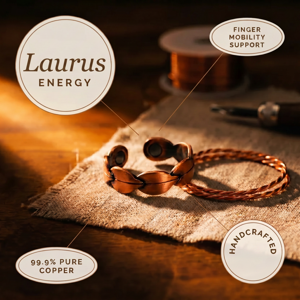 Letitia copper ring close up