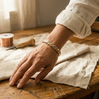 Mabel copper bracelet braid detail