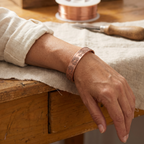 Madeleine copper bracelet stamp detail