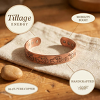 Madeleine copper bracelet close up