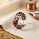 Margaret - Hand-Detailed Flower Copper Ring