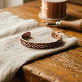 Mary - Vine and Flower Copper Bracelet
