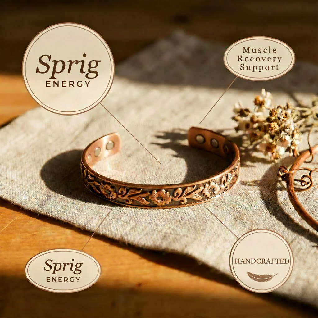 Mary copper bracelet close up