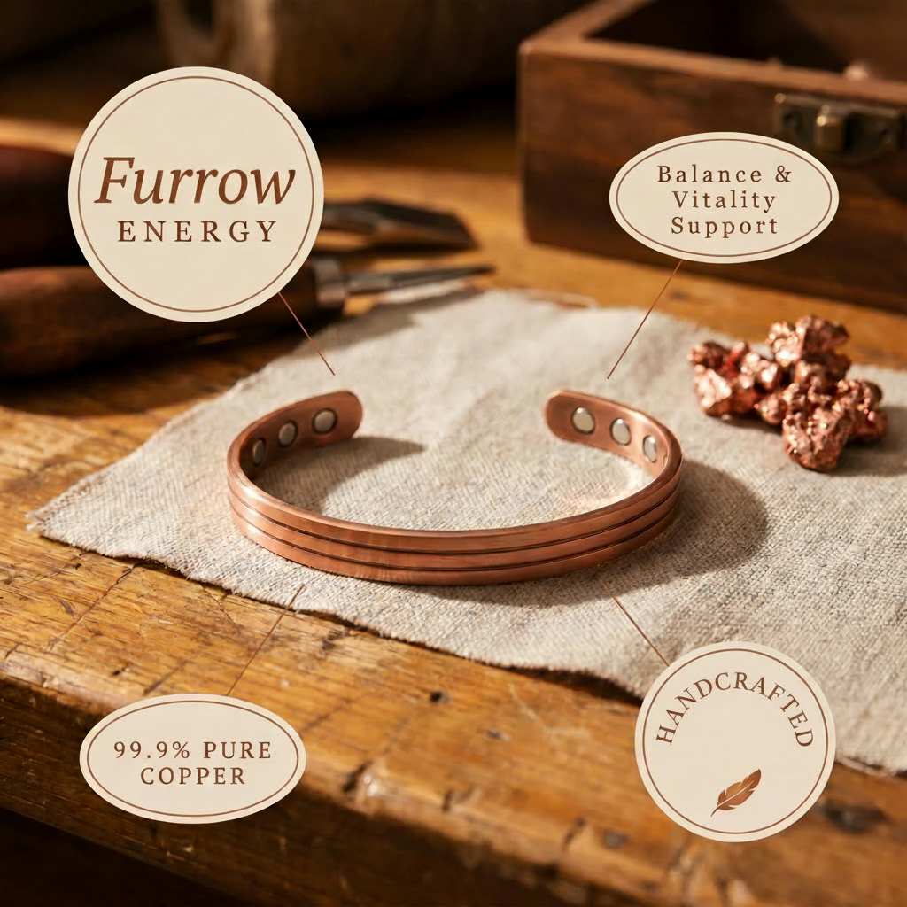 Millicent copper cuff close up