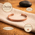 Miranda copper bangle close up