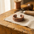 Myrtle floral engraved copper ring