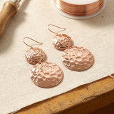 Primrose - Swinging Disc Copper Earrings
