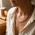 Rowena mixed link copper necklace