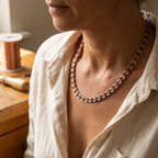 Rowena mixed link copper necklace