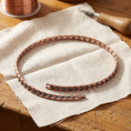 Rowena copper necklace link detail