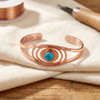 Selina turquoise stone copper bracelet