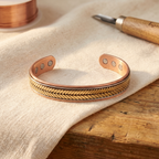 Sophia chevron braid copper bracelet