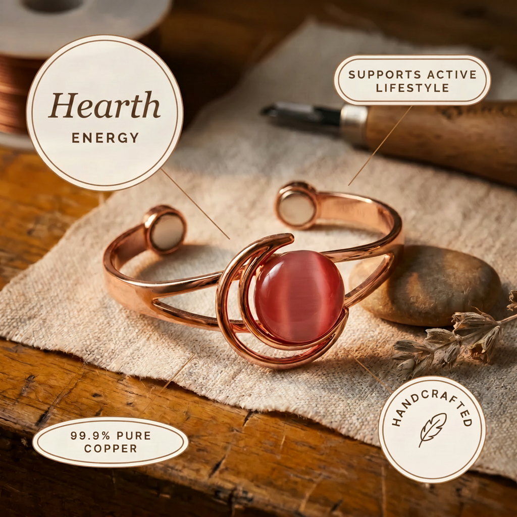 Venetia copper cuff close up
