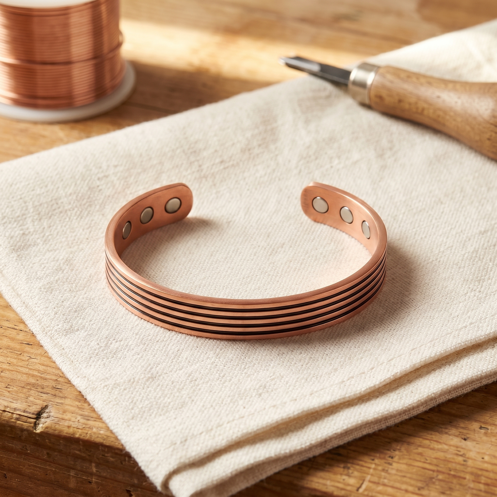Viola five-line copper bracelet