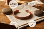 Viola copper bracelet close up