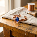 Wilhelmina blue-grey stone copper cuff