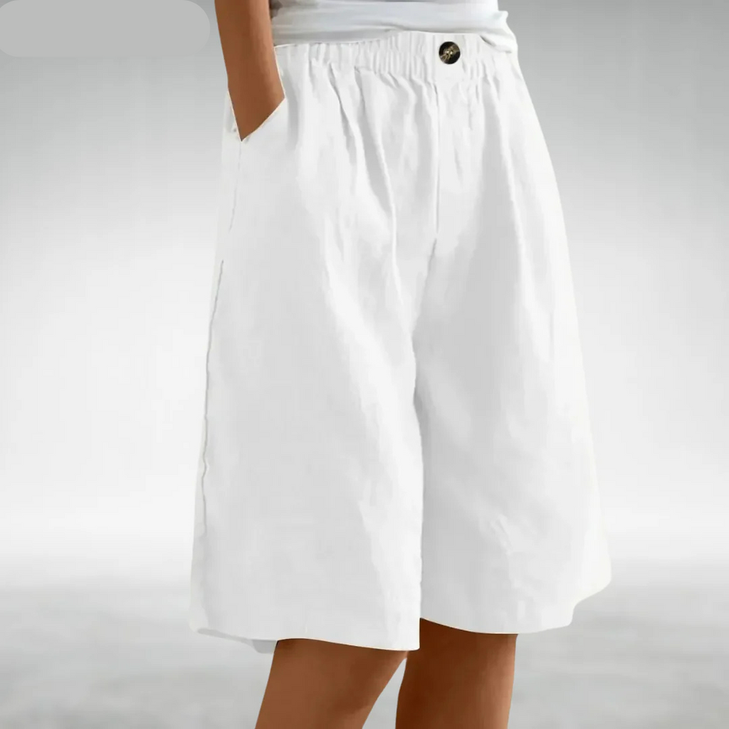 Arabella Relaxed Comfort Shorts in White