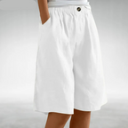 Arabella Relaxed Comfort Shorts in White