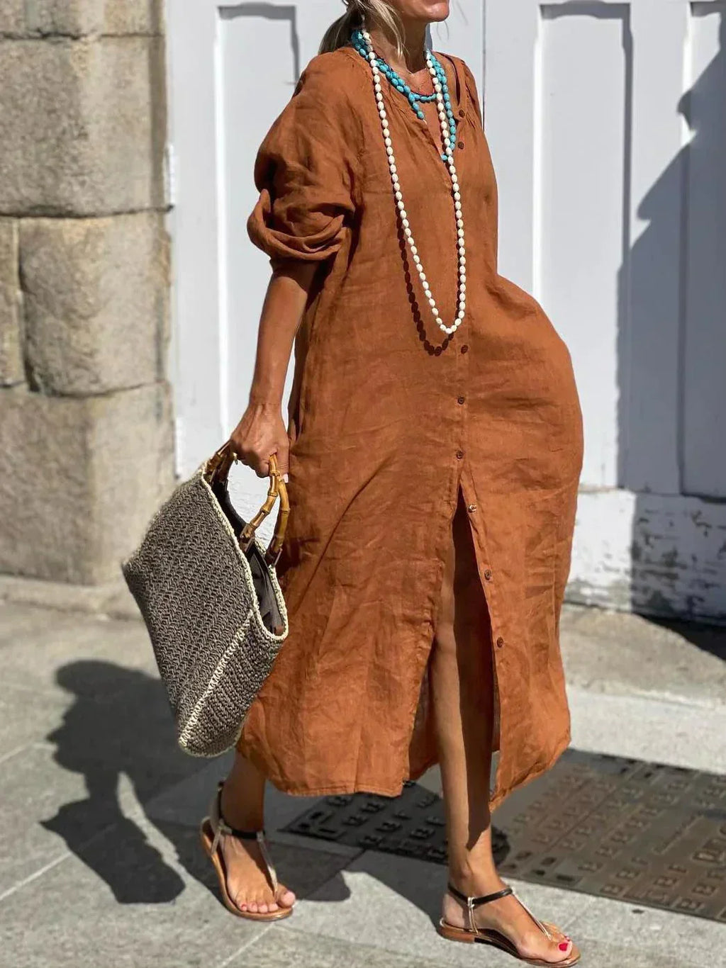 Lena - Oversized Linen Dress
