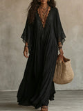 Abigail - Boho Maxi V-Neck Dress
