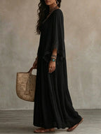 Abigail - Boho Maxi V-Neck Dress